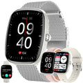 ZPIMY 1.83" Smart Watch for Women Men(Make/Answer Call) 2024 New 5ATM Waterproof Mens Smartwatches Fitness Tracker Smartwatch for Android iPhones Digital Watches Step Counter 3 Straps (Silver)